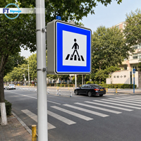 Panneau de signalisation pour passage piétonnier à LED haute luminosité, étanche, boîte lumineuse de sécurité pour piétons, pour utilisation routière