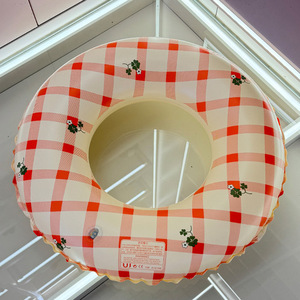 Tanyozhe Inflatable Swimming Ring Checkered Floral Design For Children And Adults Double Airbag Float Water Sport Equipment - Product Image 2