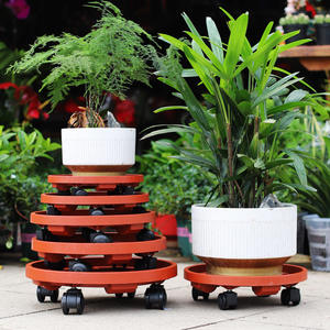 Plant <span class=keywords><strong>Dolly</strong></span> Flower Pot Trolley Planter Pot Holder Mover con 4 ruedas universales Molde usado - Product Image 4