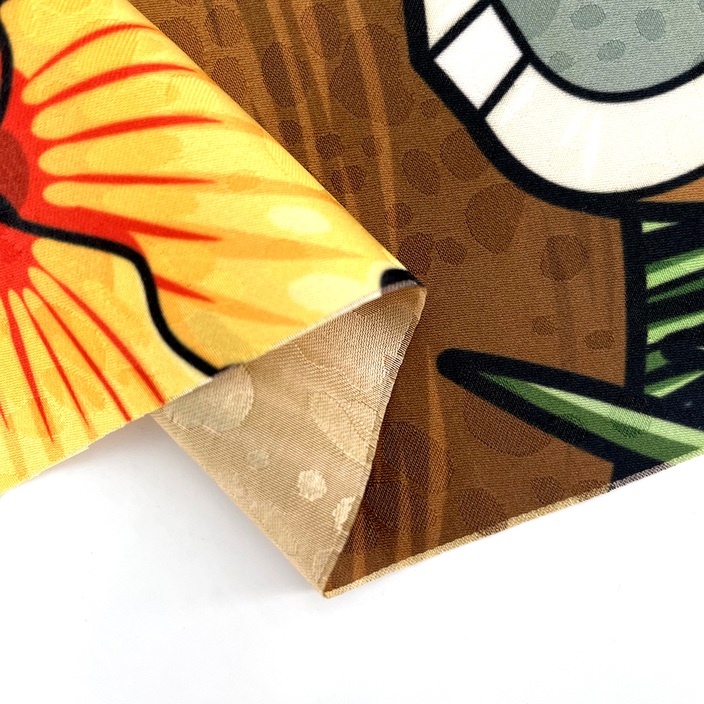 Ткань с принтом фруктов на заказ для пальто и курток, свадебная ткань с принтом кокосового ананаса, 100% полиэстер, тканая ткань для игрушек