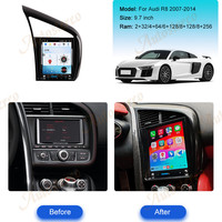 Pantalla Tesla con Android 13 y Carplay para Audi R8 Spyder, Fibra Óptica, GPS para Auto, Navegación, Unidad Principal Estéreo, Reproductor Multimedia, Radio