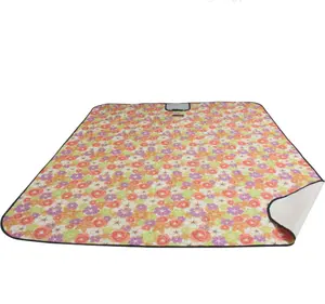 600x300D polyester oxford print fabric with PE coated for picnic mat