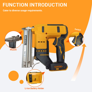 Cloueuse droite <span class=keywords><strong>sans</strong></span> <span class=keywords><strong>fil</strong></span> industrielle en bois de haute qualité avec batterie au lithium pour le travail du bois - Cloueuse à acier de niveau DIY - Product Image 4