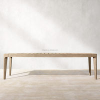 Ensemble Haut de Gamme Meilleurs Ventes Tables et Chaises de Repas pour Famille Mobilier d'Extérieur en Teck pour Patio