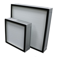 Filtre à air de type boîte avec cadre en aluminium et média plissé en fibre de verre pour unité de traitement d'air HVAC