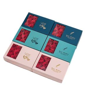 Commercio all'ingrosso della fabbrica san valentino Tanabata sei rose regalo scatola <span class=keywords><strong>anello</strong></span> collana orecchini gioielli scatola di imballaggio timbrante riciclabile - Product Image 5