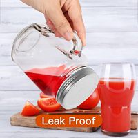 Verres à boire avec poignée de 16 oz, bocaux Mason avec couvercles de 480 ml, verres réutilisables pour les overnight oats, mugs à bière pour les smoothies