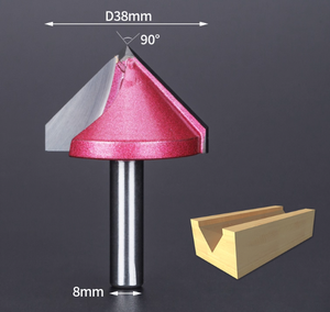 Couteau à découper en bois en alliage en forme de V avec bord chanfreiné, <span class=keywords><strong>fraise</strong></span> à graver à 90 degrés - Product Image 3