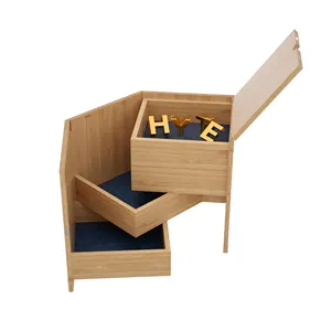 Embalaje de joyería de madera con Logo impreso, cajón redondo deslizante, caja de regalo de Perfume, HT-821F de madera de lujo personalizado