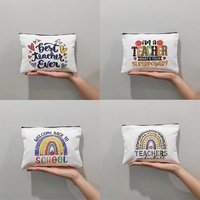 Trousse à crayons en toile de coton personnalisée avec logo de dessin animé Xuanang, mini pochette zippée, sac de shopping pour femmes, trousse de maquillage, sacs cosmétiques pour dames