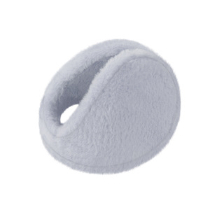 Rabbit Plush Earmuffs Gray Beige Monochrome Adult Outdoor Windproof Warmth - Product Image 1