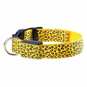 Recién llegado, collar de mascota brillante LED ajustable, batería impermeable, collar de perro de pata LED de leopardo <span class=keywords><strong>Sexy</strong></span> para accesorios para mascotas - Product Image 2