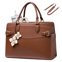 Sac à main pour ordinateur portable LOVEVOOK, design tendance, 15,6 pouces, sac fourre-tout, sacoche, fermeture éclair en PU imperméable, sac à bandoulière pour femmes, bureau, voyage
