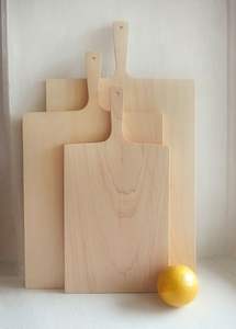 Planche à découper en bois sculpté de style nordique, durable, décorative, en bois massif de forme organique, pour cuisine et mur minimaliste - Product Image 3