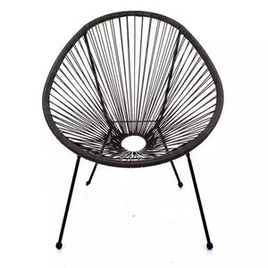 Chaise de canne d'extérieur 3 ensembles balcon extérieur chaise de canne à tresse en osier de loisirs <span class=keywords><strong>petit</strong></span> ensemble de table à thé - Product Image 3