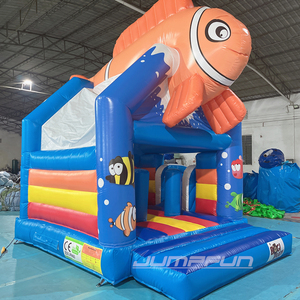 4,5x4 metros <span class=keywords><strong>pez</strong></span> <span class=keywords><strong>payaso</strong></span> saltando Castillo Mundo Marino gorila inflado niños saltando casa - Product Image 4