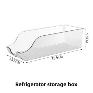 Contenitore per Frigorifero, Scatola in Plastica Trasparente di <span class=keywords><strong>Grandi</strong></span> <span class=keywords><strong>Dimensioni</strong></span> per Uso Domestico, Contenitore Organizzatore Antiurto per Snack e Oggetti Vari, Kitc - Product Image 5