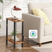Table d'appoint en bois, table de chevet étroite, table de chevet mince pour chambre à coucher et salon, multi-usages