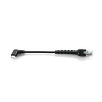 Câble USB Type C mâle à RJ50 10P mâle à angle droit de 90 degrés, 17 cm, noir, câble de communication court