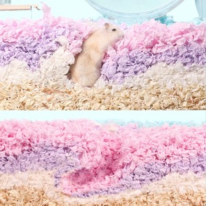 Ropa de cama de algodón de papel caliente para mascotas pequeñas de Bajo polvo, ropa de cama a base de papel Natural para hámster, pellets de hámster, papel de cama para invierno - Product Image 6