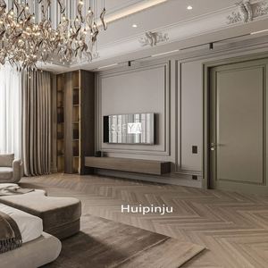 Meuble TV moderne de luxe en bois, centre de divertissement pour téléviseurs jusqu'à 70 pouces, pour salon ou chambre à coucher, usage domestique - Product Image 1