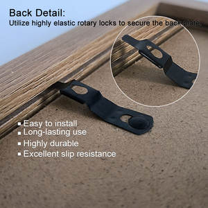 Bingkai Foto MDF Motif Kayu Putih Hitam 3.5x5 4x6 5x7 6x8 8x10 10x12 A3 A4 Bingkai Gambar Sederhana Berbalut Kertas Kayu - Product Image 6