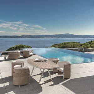 Cabana Double places simple en rotin chaise longue de loisirs chaise en aluminium cadre méridienne mobilier d'extérieur - Product Image 3