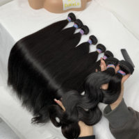 Cheveux vierges Remy 100% vietnamiens, couleur naturelle, longueur 8-30 pouces, trame double cousue à la machine, lots de tissages de cheveux en vrac, toutes les couleurs disponibles