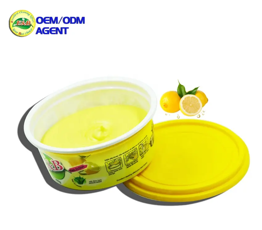 E & B 200g الليمون الاطباق لصق مع MSDS SGS صحن غسل كعكة كريم صابون المطبخ المنظفات السائلة