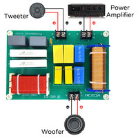 Répartiteur de fréquence passif 800W pour haut-parleurs 6 et 18 pouces, réseau de crossover 2 voies Hifi Audio RCEDA PA280