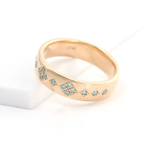 Offre Spéciale anneau de mariage 14k jaune réel or pour mari et femme de mariage bague de fiançailles - Product Image 4