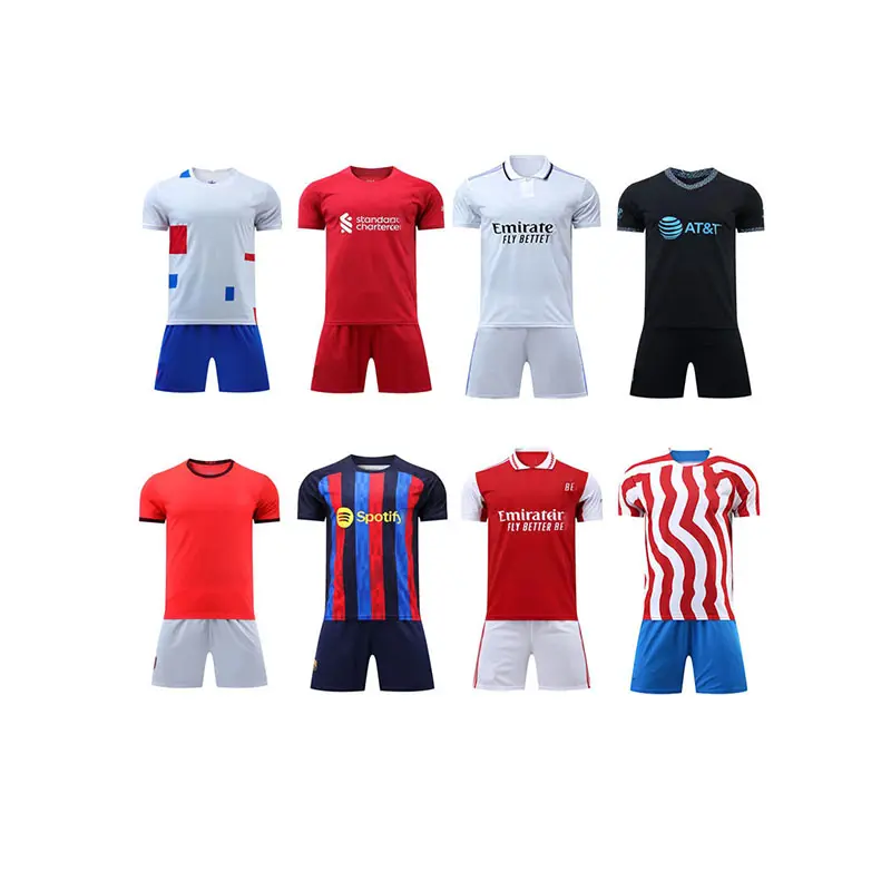 Kinderen Mannen Jongens Voetbal Truien Voetbal Sets Korte Mouw Kids Voetbal Uniformen Volwassen Voetbal Trainingspak Jersey