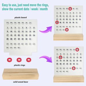 DIY cadeau <span class=keywords><strong>calendrier</strong></span> de bureau <span class=keywords><strong>2024</strong></span> <span class=keywords><strong>calendrier</strong></span> perpétuel mois <span class=keywords><strong>semaine</strong></span> Date affichage ferme salle de classe bureau décoration - Product Image 5