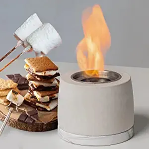 En iyi fiyat Modern açık Firepit masa Firepit beton Firepit ızgara Mini mermer doku Bas ile taşınabilir ateş çukuru