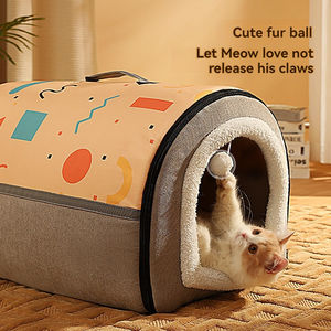 Super grand mobilier pour animaux de compagnie toutes saisons nid de chat fermé amovible lavable pour la chaleur hivernale tapis de lit universel pour chat chenil pour chien - Product Image 3