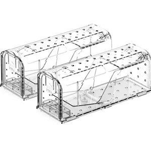 X-Pest人道的害虫駆除プラスチックマウストラップ屋外および屋内用スマート再利用可能マウストラップお手入れが簡単