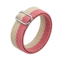 Bracelet de montre en sangle élastique tressée en polyester recyclé, accessoires de couture colorés extensibles personnalisés pour vêtements