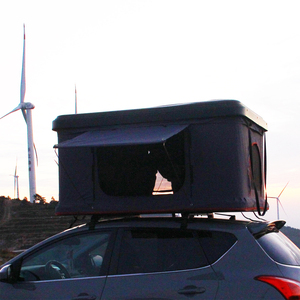 Tente de toit pour voiture 4 personnes, triangle, gonflable, coque rigide, aluminium, fibre de carbone, tissu Oxford, camping sur toit, 01 - Product Image 1