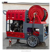 Nettoyeurs à eau à jet de tuyau commerciaux à commande à distance, moteur à essence 200 bar 64L, pour le nettoyage des canalisations et des drains
