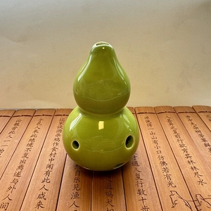 Ocarina en porcelaine en forme de calebasse chinoise, 6 trous, accordage AC, plusieurs options de couleurs brillantes unies, pour l'enseignement (vente en gros) - Product Image 2