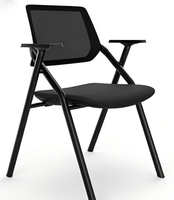 Chaise de formation pliable empilable moderne avec tablette d'écriture, dossier en maille, pour bureau, salle de réunion, formation des étudiants