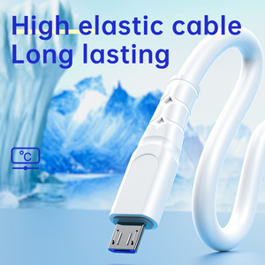 สายดาต้า <span class=keywords><strong>A6M</strong></span> 1.2 เมตร แบบนิ่ม TPE หัว Micro USB รองรับการชาร์จเร็ว 3A สำหรับโทรศัพท์ Android V8  ทนทานเป็นพิเศษ ใช้ได้กับคอมพิวเตอร์ - Product Image 3