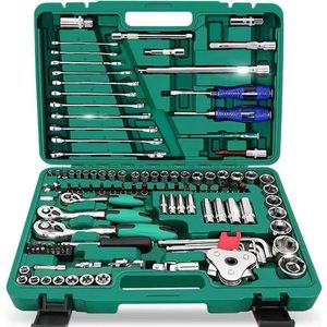 Kit d'outils de réparation automobile manuel 121 pièces, clés à douilles et outils combinés, trousse à outils domestique - Product Image 2