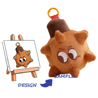 Chaîne de breloques en peluche personnalisée avec rembourrage en polyester et coton PP ultra doux