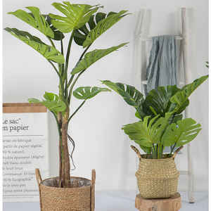 Plantas verdes artificiales de plástico para decoración del hogar, árboles Monstera, bonsái, 120cm - Product Image 3