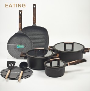 Set di Pentole in Ceramica Antiaderente da 13 Pezzi (24-28cm) Adatte all'Induzione, Ecologiche, Lavabili in Lavastoviglie, Sicure per Forno, Teglie Quadrate per Pizza/Casseruole - Product Image 1