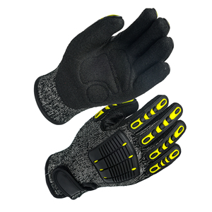 Gants de sécurité anti-choc FT6150 pour la lutte contre les incendies, résistants aux chocs HPPE, doublés de polaire 10G, paume anti-vibration, nitrile sablé - Product Image 3