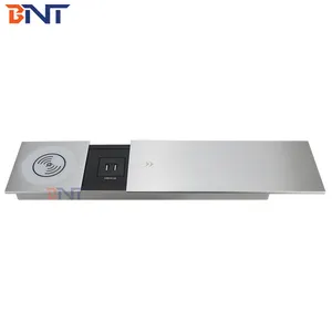 BNT Conference Table Power Socket With USB Ports Home Hidden Embedded Slider Desktop Sliding Multi-Function Power Box