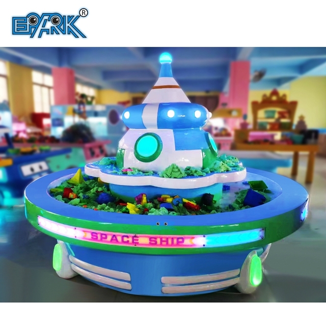 Interactive Kids' Cartoon Car Sand Table Amusement Park-Inspired Round Fiberglass Machine for Shopping Malls