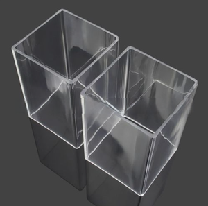 Tubos cuadrados de acrílico robustos Tubería de grado profesional resistente a impactos ópticamente transparente Totalmente personalizable - Product Image 4